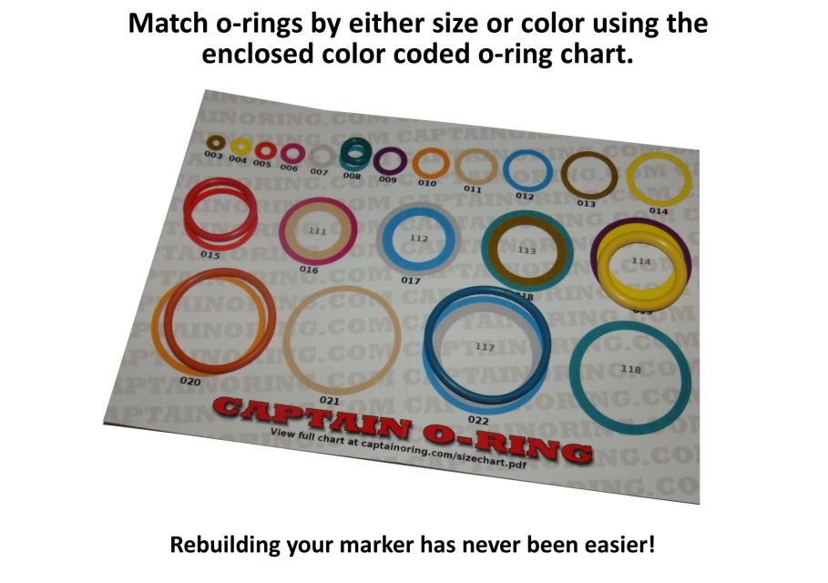 DYE DM4 DM 13 5x color coded o-ring rebuild kit by Flasc Paintball 