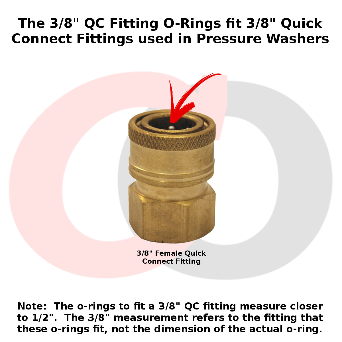 100 PK Buna Oring Seals Pressure Washer 3/8 NPT Quick Connect Coupling Repair 