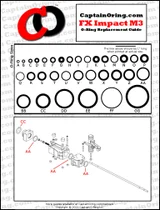 Captain O-Ring - FX Impact M3 (.177/.22/.25/.30) Complete 68 Piece O-Ring  Rebuild Kit