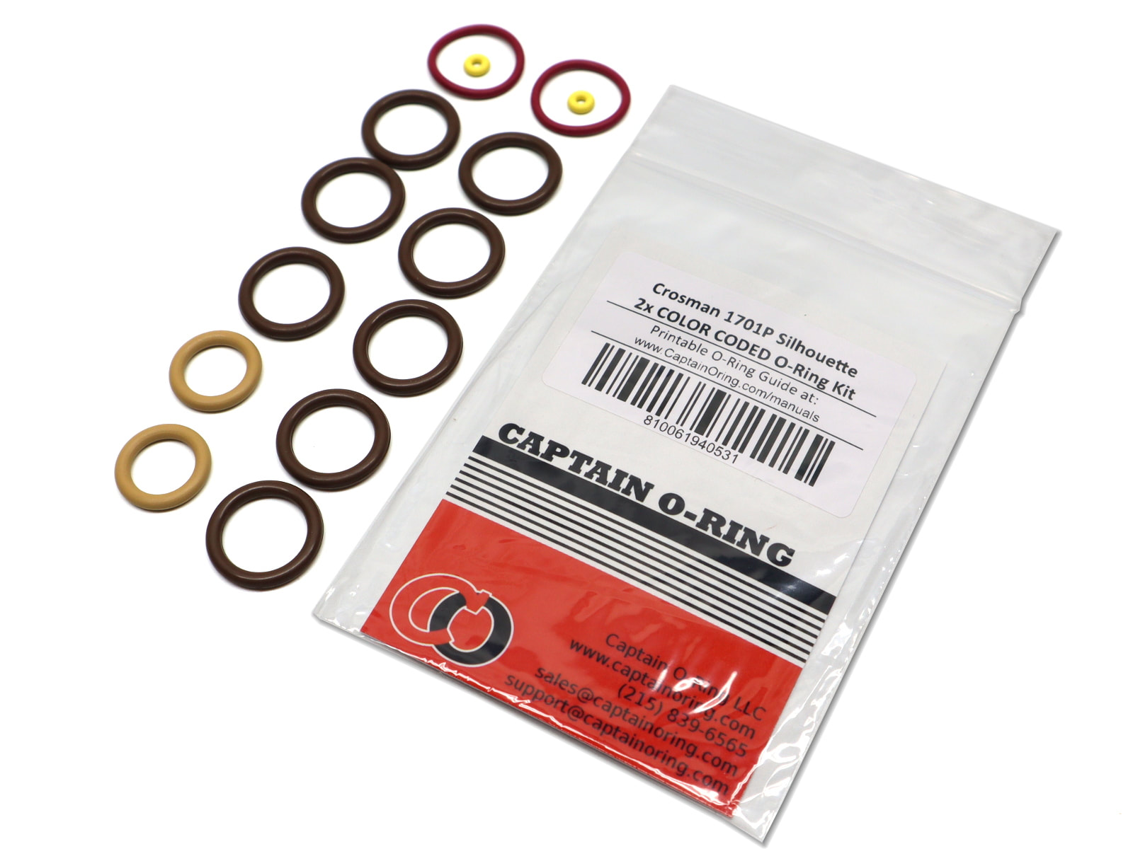 Crosman Benjamin As392t .22 Air Rifle 2x Color Oring Seal Kit by Captain O-ring for sale online 