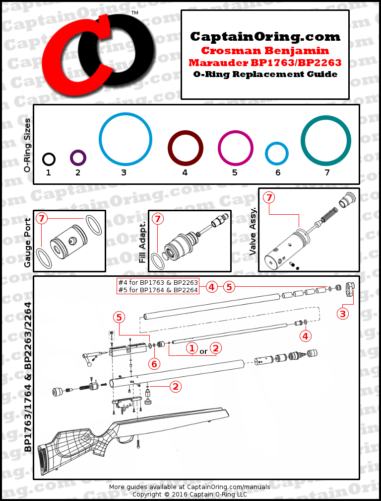 Benjamin Marauder Pistol Bstaley 4 O-ring Kit for sale online 