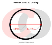 Pro-Parts 151120 OR-34 Buna-N O-Ring Replacement for Pentek Standard & 3G Standard Housings 5/pk 